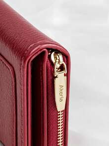 Set Kotak Hadiah Dompet Clutch Wanita Baru, Dompet Koin dan Tempat Kartu INS Gaya Korea, Dompet untuk Pacar dan Ibu - Merah - View 6