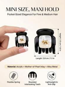 1pc Colorful Bear Claw Clip Cartoon Style Hair Hair Claw Cute Animal Hair Clip Ponytail Clip - Multicolor - View 4
