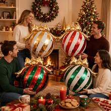 Christmas Bow Hanging Balls, Red, Green, Gold, Multi-Color Options, Festive Color Palette, Suitable For New Year, Christmas Home Decor, Yard Decor, Party Decor - Bow Tie Hanging Ornament - View 8