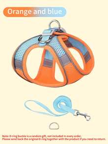 1 Set Universal Pet Breathable Mesh High Visibility Reflective Anti-Escape Harness Leash, Suitable For Dogs & Cats Outdoor Walking, Travel, Daily Use - Multicolor - View 26