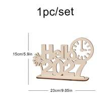 2027 HAPPY NEW YEAR Party Decoration Wooden Tabletop Ornament Holiday Celebration Plaque - New Year - View 8