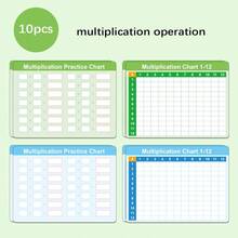 10pcs Erasable Multiplication & Division Table Whiteboards + 2pcs Erasable Markers + 1pc Eraser, Double-Sided Math Teaching Aids For Students Classroom - Multicolor - View 7