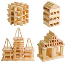 Solid Wood Building Blocks Toy Archimedes Building Sticks Children Creative Assembly Construction Rods Educational Toy Gift - Multicolor - View 5