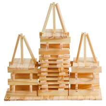 Solid Wood Building Blocks Toy Archimedes Building Sticks Children Creative Assembly Construction Rods Educational Toy Gift - Multicolor - View 7