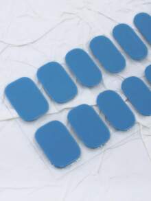 Christmas Gel Nail Strips, Nail Gel Stickers Work With Any UV Lights, Long-Lasting Nail Wraps, Stick On Nails For Women Easy To Apply & Remove - Navy Blue - View 5
