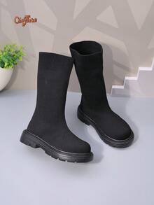 Christmas Kids Casual Boots For Daily Wear - Black - View 4