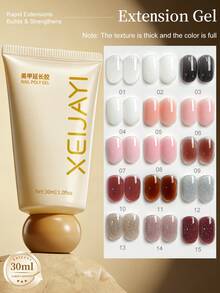 1pc 30ml Nail Extension Gel, Nail Crystal Extension Agent, Nail Art Gel, Makes Nails Longer - Multicolor - View 2