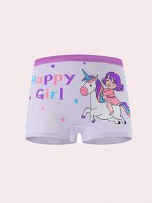 6 Sets Random Girls' Cotton Cartoon Print Comfortable Breathable Underwear & Panties Set - Multicolor - View 7