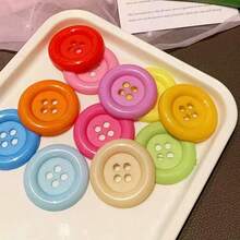 5/10/15 cái cúc trang trí thủ công DIY cỡ lớn 3.4cm/4.8cm/6.3cm, phù hợp trang trí quần áo DIY, ruy băng vải bố, dây bố đám cưới, đồ thủ công handmade, quà tặng và trang trí tiệc, màu ngẫu nhiên - Nhiều màu - Xem 5