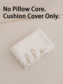 1pc Christmas Snowman Embroidered Pillowcase, Christmas Hello WINTER Pillowcase, Suitable For Indoor Decoration, Christmas Decoration, All Season Pillowcase, Without Insert - Multicolor - View 3