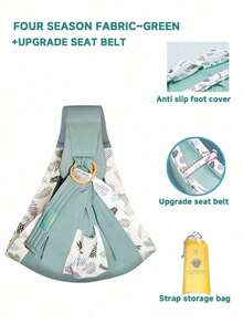 1pc Baby Carrier Sling Suitable For Newborns To Toddlers, Lightweight Infant Waist Stool Style Carrier, Baby Nursing Sling, Weight Capacity 7-35 Lbs (Approx. 3.2-16 Kg) - Multicolor - View 7