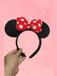 Funko 1pc Women's Mouse Ear Headband, Bow Design, Princess Style Decorative Hair Accessory For Party, Birthday, Carnival, Gift (Some Accessories Random) - Multi-color - View 8
