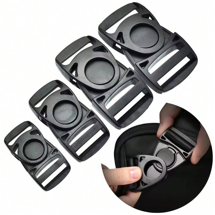 HSDOUBLE 2pcs Plastic Side Release Center Buckles Swing Head Swivel Style Backpack Straps Webbing 20mm 25mm 32mm 38mm