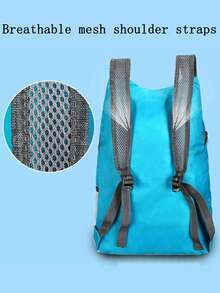 1pc Lightweight Foldable Backpack, Portable Travel Bag, Hiking Sports Climbing Bag, Large Capacity Storage Outdoor Bag, Gift School Bag - Multicolor - View 8