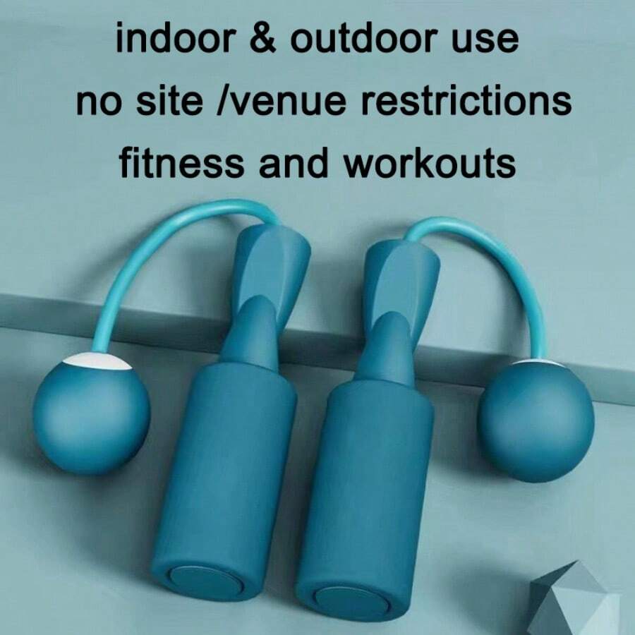 1 Pair Weighted Cordless Jump Rope, Foam Grip, Suitable For Fitness Exercise - Multicolor - View 1