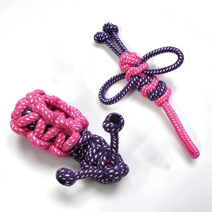 Cute Animal Shaped Dog Rope Knot Toy, Cotton Rope Knotted Puppy Chew ...