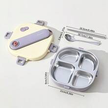 304 Stainless Steel Bento Box Adult, Leakproof Microwavable Lunch Containers, Metal Lunch Box With Soup Container And Utensils, Cute Japanese Bento Box, Travel Food Containers, Meal Prep Containers For School Student - Multicolor - View 12