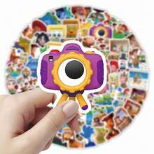 1set/102pcs Fun Sticker Pack With Many Movie Characters. Easy Peel, No Residue. Perfect For Skateboards, Laptops, Helmets, Kids Crafts And Gift Wrapping.(Stochastic Style) - Multicolor - View 3