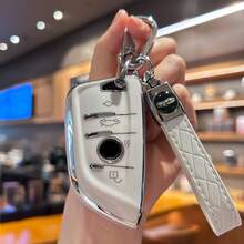 Soft TPU Remote Key Cover For BMW, With Keychain Lanyard, 4-Button Car Remote Protector, With Key Ring Accessory, Suitable For X1 X2 X3 X5 X6 Models, Premium Car Key Remote Replacement For BMW 2/3/5/6/7 Series, Essential For BMW Fans - one-size - View 5