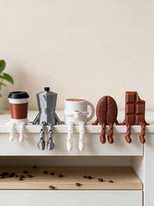 4/2/1pc Exquisite Movable Coffee Cup, Cute Coffee Bean, Moka Pot, Chocolate Mini Model Decoration, Suitable For Cafe, Living Room, Bedroom, Study, Bar, Home Decor, Creating A Relaxed And Cozy Atmosphere Stylish Display Model - Multicolor - View 11