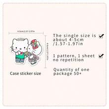 50pcs Sanrio Daniel Star Cartoon Stickers - Cute Pastel Design For Skateboard, Phone Case, Luggage | High Adhesion Material For Bath And Daily Scenes | Mixed Colors, Non-Repeating Characters - Multicolor - View 5