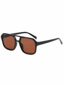 1 Pair Fashion Women's Glasses, Decorative Glasses, Large Frame Aviator Full Frame Glasses - Multicolor - View 13