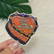 Halloween Cake Sticker: Vinyl Sticker (Applicable To Laptops, Water Bottles, Diaries, Cups, Planner Books, Etc.) - one-size - View 1