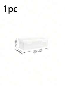 1/2pcs Transparent Dust-Proof Storage Box With Lid, Nail Polish & Gel Storage, Makeup Brush & Makeup Sponge Organizer, Stackable Rectangular Plastic Box, Desktop Cosmetic & Miscellaneous Item Sorting Storage Box - Clear - View 9