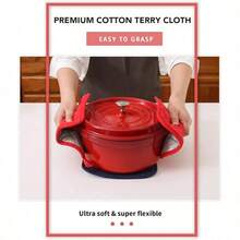 1pc Heat Resistant Insulated Pot Mat Set With Hanging Ring, Suitable For Cooking, Baking, Camping, Home Use, Size 16*16CM, Machine Washable - View 6