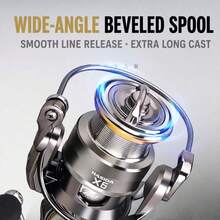 HASIDA X6 BFS Spinning Reel Long Distance Metal Body Professional Lightweight 5.2:1 High Speed Ratio 6+1 Bearings 4kg Drag Power 176-225g Weight - Silver - View 2