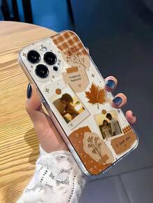 1 قطعة بطانية هاتف مخصص بتصميم كولاج صور خريفية عتيقة، غلاف TPU شفاف فائق النحافة وناعم، متوافق مع Apple 18ProMax/Duo/17ProMax/16Pro/15/14Plus/13Pro/12ProMax/11/XsMax/8/7/6Plus، فاخر للأعمال، أفضل هدية للقادة والأصدقاء والأب والأم والصديق والصديقة - شفاف - مشاهدة 6