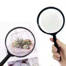 1/2pcs Portable Small Magnifying Glass, Handheld High Definition 6X Magnifier For Elderly Reading, Newspaper And Scientific Observation - Multiple Styles - View 4