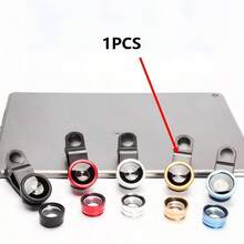 1 st 3-i-1 fisheye-lins för telefon, förstoringsglas, vidvinkel makro-selfielins, telefontillbehör, rolig prankleksak, present till vänner - Multifärgad - Visa 12