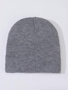 1pc Men's Fashion Versatile Short Beanie Knit Hat Woolen Cap Suitable For Autumn/Winter Warmth Daily Wear - A - View 6