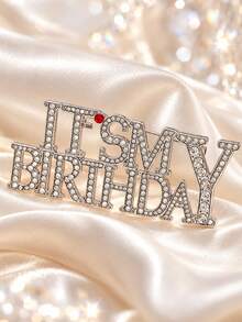 1pc It's My Birthday Letter Brooch, Fashionable Personalized Brooch Pin, Unisex Accessory, Suitable For Women, Men, Girls, Boys, Birthday Gift, Party, Daily Wear - Multicolor - View 10