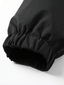 1pc Men's Black Hooded Jacket, Suitable For Casual And Work Wear - Black - View 6