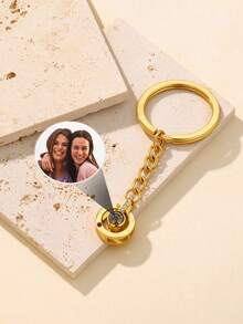 Customized Photo Personalized Cute Pet Paw Print Projection Photo Keychain Paw-Shaped Pendant Commemorative Style, Built-In Memorial Photo, Suitable For Halloween, Christmas, Surprise Accessory Gift Carrying Beautiful Memories - Multicolor-style 2 - View 4