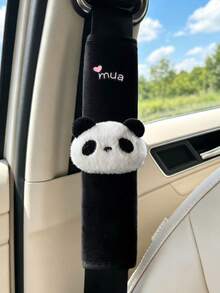 2PCS Panda Head Shoulder Pads Cute Panda Decor Car Seat Belt Shoulder Covers Anti-Chafing Anti-Slip Shoulder Pads - Shoulder Pads - View 4