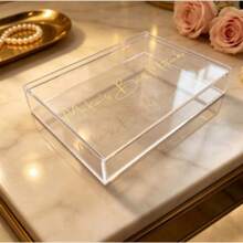 Transparent Acrylic DIY Gift Box, Wedding Favor Storage Box, Luxury Desktop Jewelry & Sundries Organizer - Clear - View 5