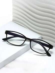 Men's Square Small Frame Glasses, 1 Pair, Vintage Custom Style, Lightweight, Minimalist Versatile, Suitable For Work And Office - Multicolor - View 1