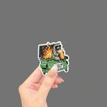 Could Be Worse Sticker, Funny Raccoon Dumpster Fire Decal, Sarcastic Vinyl Sticker For Laptop, Dark Humor Gift - one-size - View 2