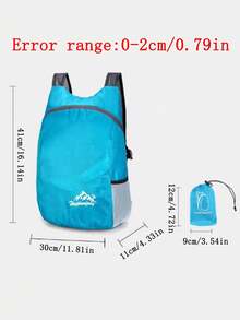 1pc Lightweight Foldable Backpack, Portable Travel Bag, Hiking Sports Climbing Bag, Large Capacity Storage Outdoor Bag, Gift School Bag - Multicolor - View 2
