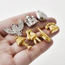 1/2Pcs High Quality 316L Stainless Steel Vacuum Plating Charms, Assorted 3D Vintage Pendant, DIY Jewelry Making Findings - Picture - View 3