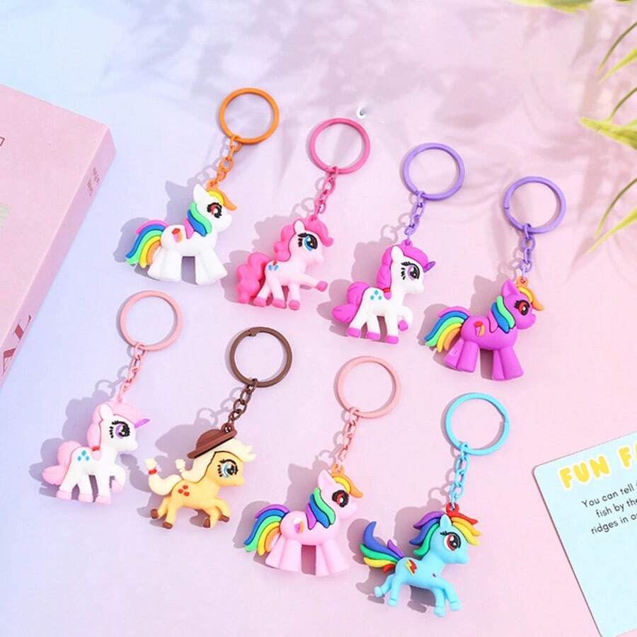 Hasbro Cartoon My Little Pony Unicorn Keychain Cute Car Key Chain Rainbow Horse Unisex Bag Pendant Gift - Multiple Styles - View 1