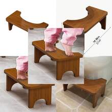 Bamboo Toilet Squat Stool Wide Bathroom Potty Step Non Slip Portable UK - VJN0489 - View 3