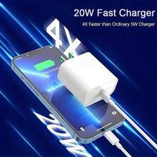 20W Fast Charging Kit USB C Wall Charger + 3.3Ft/100cm USB C To Type C Cable Compatible With IPhone 17 Pro Max/17 Pro/17/16/15 Pro Max/15 Pro/15 Plus/15 / Type-C Port Charging Adapter Set - US A Type Plug(110-127V) - View 4