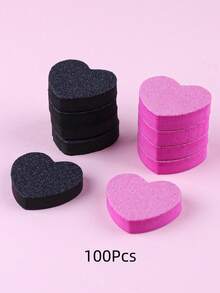 Sponge Nail Buffers Double Sided Foam Nail File Blocks Nail Polishing Sanding Rose/ Black Blocks For Home Salon Manicure Natural Nail Shaping 50Pcs/100Pcs - Multicolor - View 10