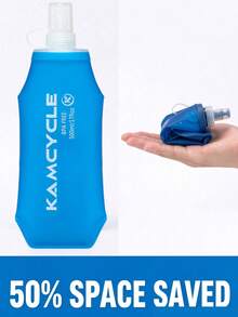 Large Capacity Running Water Bottle, 500ML Soft Flask, Squeezable Design, Foldable Water Bottle, Unisex, Portable Water Bottle, Suitable For Hiking, Mountaineering, Hydration, Fitness, Cycling, Gym Equipment, Home - Multicolor - View 4
