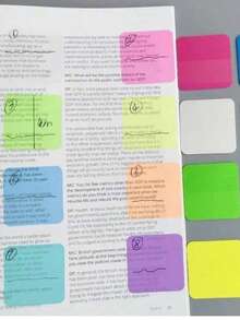 Transparent Highlight Sticky Notes, Waterproof Writeable Index Tabs, Clear Annotation Memo Pads, Easy Sorting, Can Be Used As Bookmarks, Multiple Colors, Back To School Supplies For Office & Classroom - A - View 2