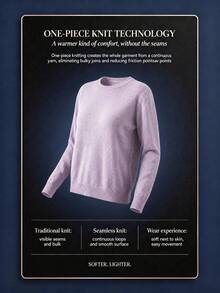 Women's 100% Merino Wool Sweater Autumn Winter Long Sleeve Women's Crewneck Sweater Warm Soft Knitted Pullover Autumn Outfit For Women Winter Clothes - Mauve Purple - View 5